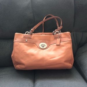 Coach British tan leather purse